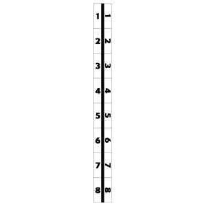 Tabbies Printed Index Tabs 1" Computer Tabs '#1-31, Black - 1"W - 1/2", 10 pack per Box - 58322