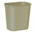 Saalfeld Redistribution Deskside Trash Can 13-5/8 Quart Rectangular Beige LLDPE Open Top - FG295500BEIG