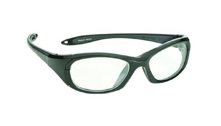 Wolf X-Ray Wolf Lite Radiation Protection Glasses Wraparound Clear Tint Glass Lens Black Frame Over Ear One Size Fits Most - 14116