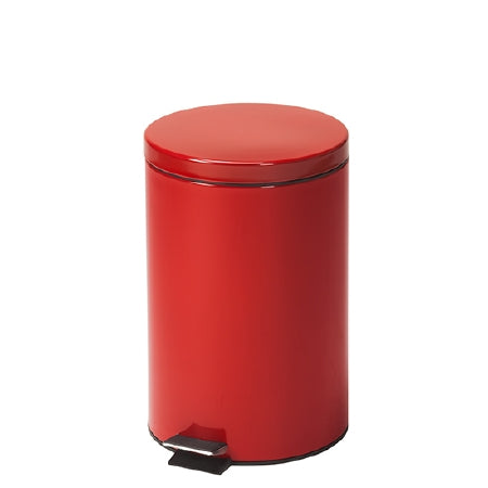 Clinton Industries Round Series Trash Can 20 Quart Round Red Steel Step On - TR-20R