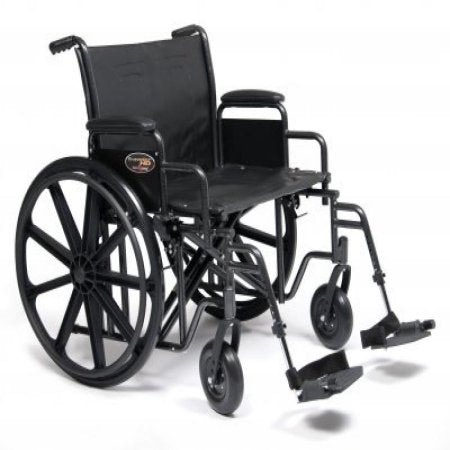 Graham-Field Traveler HD Wheelchair Heavy Duty Full Length Arm 24 Inch Seat Width - 3G020500
