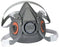 3M 6000 - Reusable Respirator Industrial Half Face 4 Point Adjustable Head Strap Small Gray - 179869A