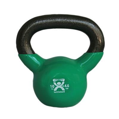 Fabrication Enterprises CanDo Kettlebells Vinyl Coated 4 X 7 X 7 Inch Green - 472534