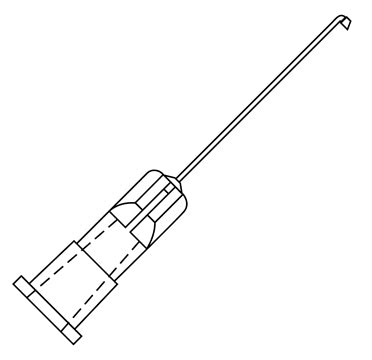 Oasis - Hydrodissection Cannula 27 Gauge 90° Angled 1 mm Flattened Tip - 4036J