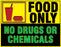 Medical Safety Systems - Magnetic Sign Instructional Sign Food Only No Drugs - 735-59922001
