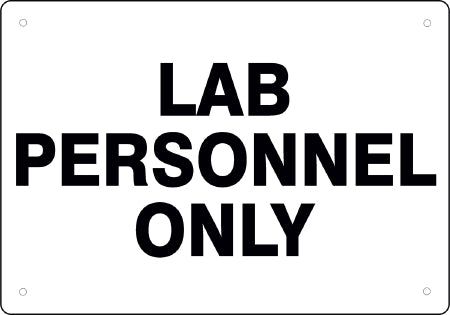 Medical Safety Systems - Door Sign Restricted Access Lab Personnel Only - 815-07450123
