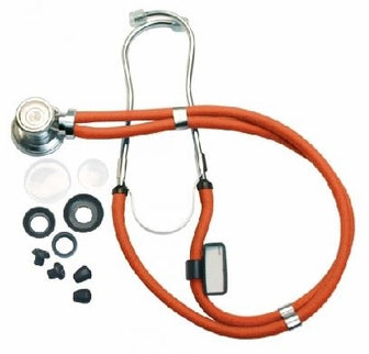Graham-Field - Sprague Stethoscope Orange 2-Tube 22 Inch Tube Double-Sided Chestpiece - 602N-OR