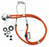 Graham-Field Sprague Stethoscope Neon Orange 2-Tube 22 Inch Tube Double Sided Chestpiece - 602N-OR
