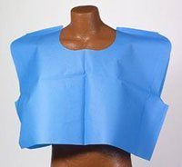 Tidi Products Tidi Exam Cape Blue One Size Fits Most Front / Back Opening Without Closure Unisex - 910515