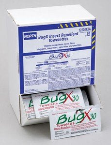 R3 Safety BugX 30 Insect Repellent 50 per Box Towelette Box - 347629961