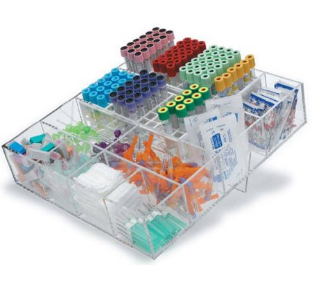 Market Lab Inc MarketLab Draw Station Organizer Clear Acrylic 3 X 13 X 15 Inch - 7250