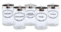 Grafco - Sundry Jar Glass Transparent Glass Jars, Polished Aluminum Cover 4.25 X 7 Inch - 3454A A