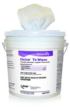 Diversey Oxivir Tb - Surface Disinfectant Cleaner Premoistened Alcohol Based Manual Pull Wipe 160 Count Canister Cherry Almond Scent NonSterile - DVO5627427