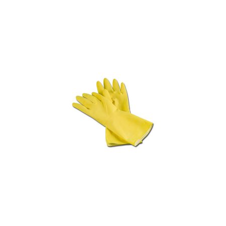 Saalfeld Redistribution Ambitex L6500 Utility Glove Large Flock Lined Latex Yellow 12 Inch Beaded Cuff NonSterile - LLG6500
