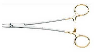 BR Surgical - Needle Holder 5 Inch Length Serrated Left Handed Handle - BR24-22413-L