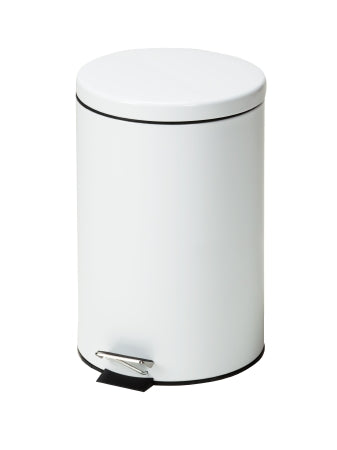 Clinton Industries Round Series Trash Can 20 Quart Round White Steel Step On - TR-20W