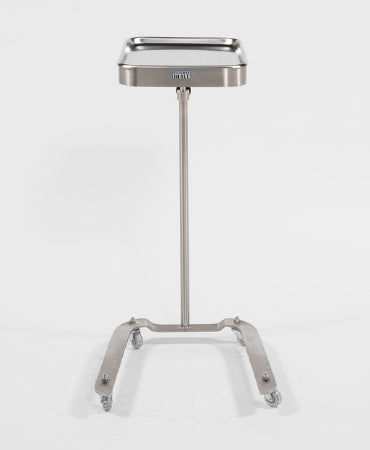 Blickman Stanford Series Mayo Stand Tray Stainless Steel Base 39.5 to 62 Inch 12-5/8 X 19-1/8 Inch Tray - 8848SS