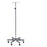 Clinton Industries IV Stand Ram Horn Hooks 2-Hook 6 Legs Epoxy Coated Base, 3 Inch Rubber Wheel Ball Bearing Casters, 26 Inch Base Diameter - IV-33