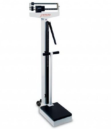 Detecto Scale - Floor Scale Balance Beam Display 180 kg Capacity White Analog - 2371