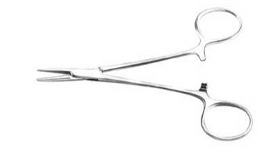 Bausch & Lomb - Needle Holder 125 mm Length Straight, Medium 19 mm Special Hard Jaw Finger Ring Handle - N5712