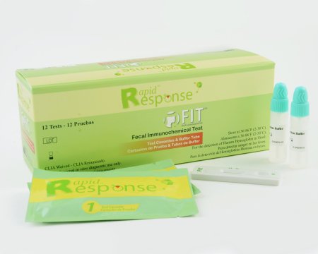 Rapid Response - Rapid Test Kit Colorectal Cancer Screening Fecal Occult Blood Test (iFOB or FIT) Stool Sample 36 Tests - Btnx - FOB-9C36