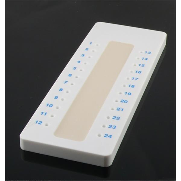 Globe Scientific Capillary Tube Tray Plastic/ Sigillum Wax Sealant 24 Place Non-Sterile 10/Bx - 51601