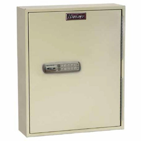 Harloff Narcotic Cabinet Wall Mount Heavy-Duty 20 Gauge Steel One Fixed and One Adjustable Shelf Single Lock - 2727E