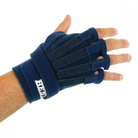 Benik W-701 - Hand-Based Radial Nerve Brace Glove Style / Low Profile Metal / Thermoplastic Right Hand Navy Blue Medium / Large - 566454