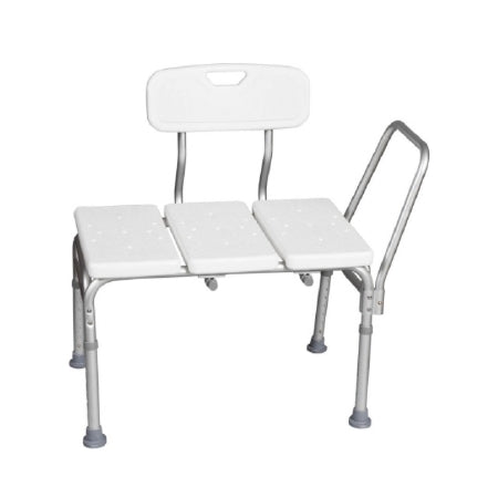Apex-Carex Healthcare Classics Bath Transfer Bench 17-1/2 to 23-1/2 Inch Height Range 17-1/2 to 23-1/2 Inch Height Range 300 lbs. Weight Capacity Removable Arm Rail - FGB15577 0000