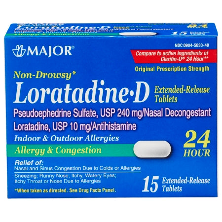 Major Pharmaceuticals Major Allergy Relief 10 mg Strength Tablet 15 per Box - 904583348