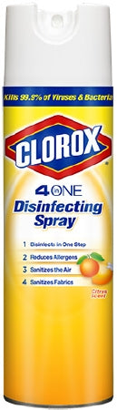 Saalfeld Redistribution Clorox 4 in One Surface Disinfectant Cleaner Alcohol Based Liquid 14 oz. Can Citrus Scent - 31043