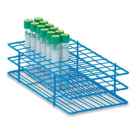 Market Lab - Test Tube Rack 72 Place 16 mm Tube Size Blue 2-1/2 X 5 X 9-1/2 Inch - 7216