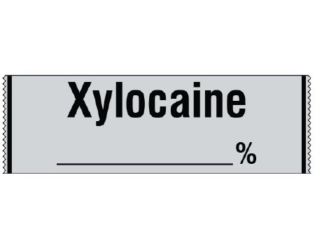 Shamrock - Drug Label Anesthesia Label XYLOCAINE / _____ % Gray 1/2 X 1 Inch - SA-303