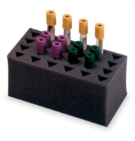 Market Lab - Test Tube Rack 24 Place Black 2-1/2 X 4 X 6-3/4 Inch - 8900