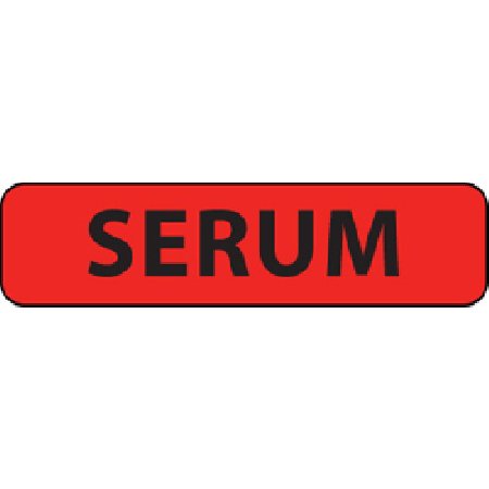 MedVision - Drug Label Anesthesia Label Serum Red 5/16 X 1-1/4 Inch - MV01FR0963