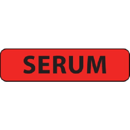 Precision Dynamics MedVision Pre-Printed Label Anesthesia Label Serum Fluorescent Red 5/16 X 1-1/4 Inch - V01FR0963