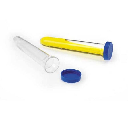 Market Lab Inc Urinalysis Tube Conical Bottom Plain 15 mL Without Color Coding Snap Cap Polystyrene Tube - 1296