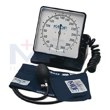MDF - Aneroid Sphygmomanometer Unit 2-Tubes Adult Large Cuff - MDF84011