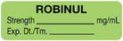 Shamrock - Drug Label Anesthesia Label Robinul___mg/mL Green 1/2 X 1 Inch - SA-312-PRE