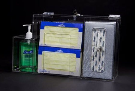 Dynamic Diagnostics Dynamic Diagnostics Hygiene Dispensing Station Clear Acrylic Manual Wall Mount - 4000-32