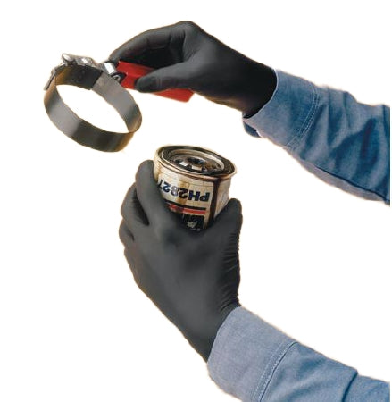 N-DEX - Exam Glove Large NonSterile Nitrile Standard Cuff Length Bisque Black Not Chemo Approved - 384177025