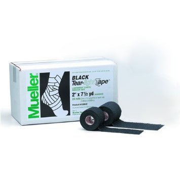 Mueller Tear-Light - Athletic Tape Easy Tear Elastic Adhesive 2 Inch X 7-1/2 Yard Black NonSterile - 130642