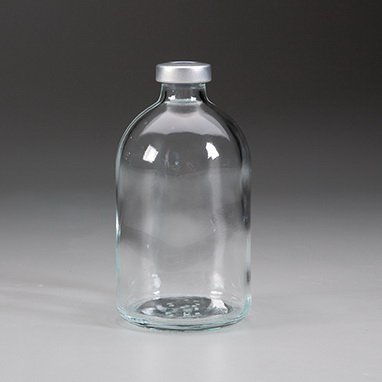 Health Care Logistics - Empty Vial Borosilicate Glass 100 mL Stopper Cap - 18496