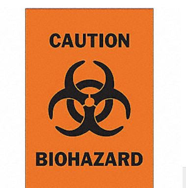Grainger Brady Caution Sign Caution Biohazard - 6G308