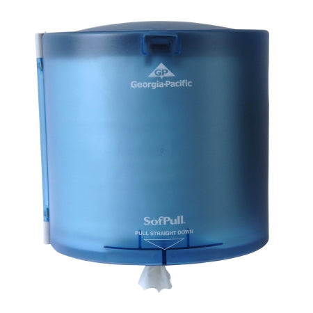 Georgia Pacific SofPull Paper Towel Dispenser Splash Blue Center Pull 560 Count Wall Mount - 52109