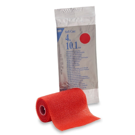 3M Scotchcast Soft Cast Cast Tape 4 Inch X 12 Foot Fiberglass Red - 82104R