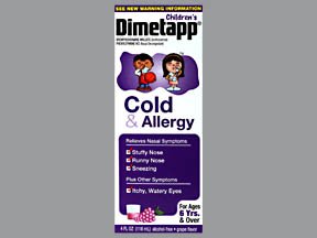 Pfizer Dimetapp Children's Cold Relief 1 mg - 2.5 mg / 5 mL Strength Syrup 4 oz. - 31223513
