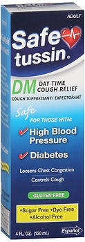 Kramer Laboratories Safetussin Cold and Cough Relief 10 mg - 100 mg / 5 mL Strength Syrup 4 oz. - 55505011133