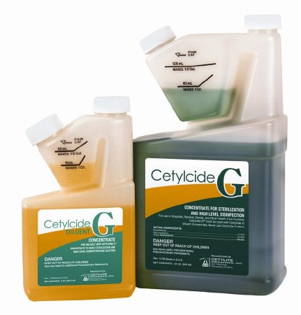 Cetylcide-G - Glutaraldehyde High-Level Disinfectant Activation Required Liquid Concentrate 32 oz. Bottle Max 28 Day Reuse - 0122