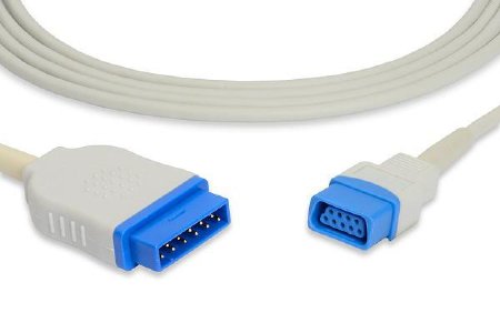 Datex Ohmeda SpO2 Interconnect Cable 10 Foot, With GE Connector For TruSignal Sensors - TS-G3